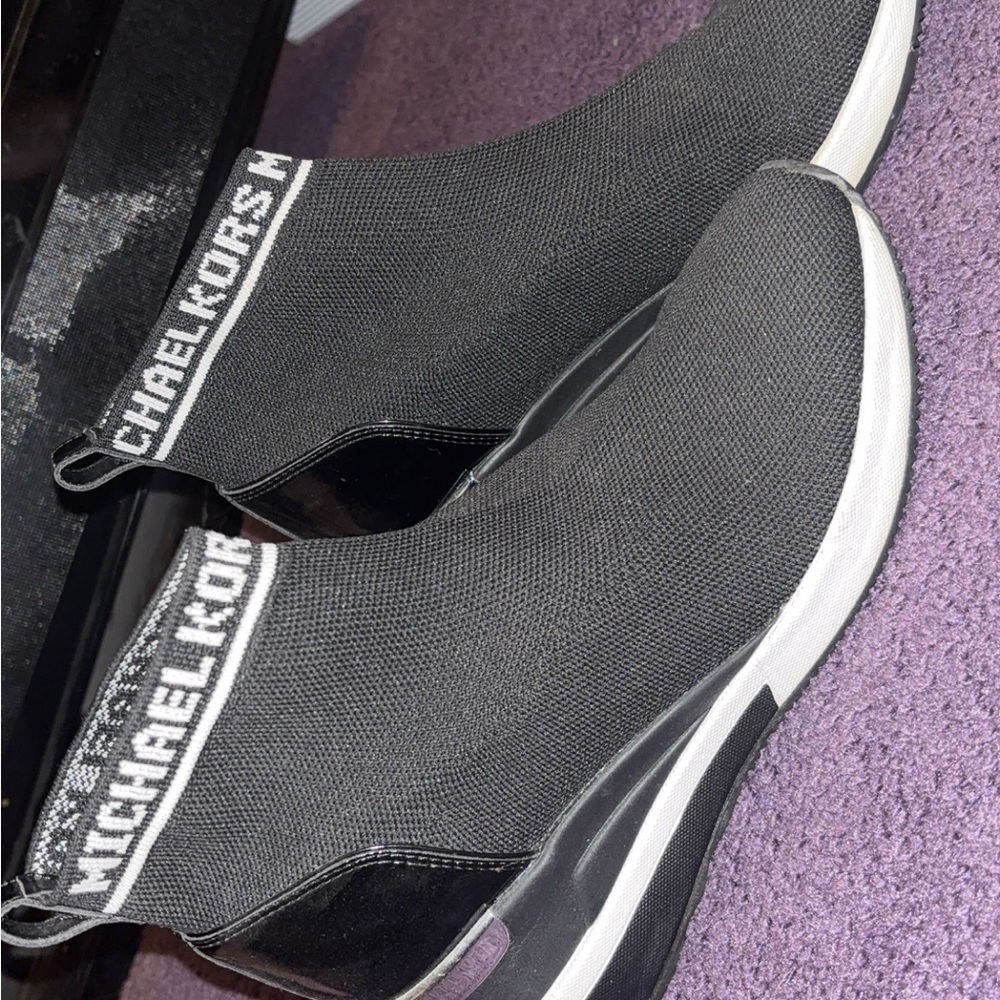 Michael Kors Black Slip-On Shoes